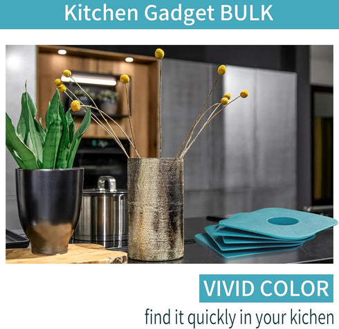 Blue Pan Scraper Dish Scraper Tool Set, 5 Pack Plastic Pot Scraper Food Scraper Nylon Non-Scratch Scraper, Polycarbonat Skillet Scraper Grease Bur...