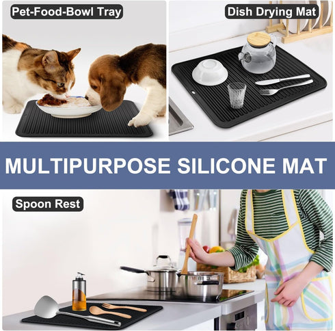 Walfos Large Silicone Trivet 16x12 Inch, Trivets for Hot Pots and Pans, Heat Resistant Pot Holders Hot Pads for Kitchen Quartz Countertops, Hot Di...