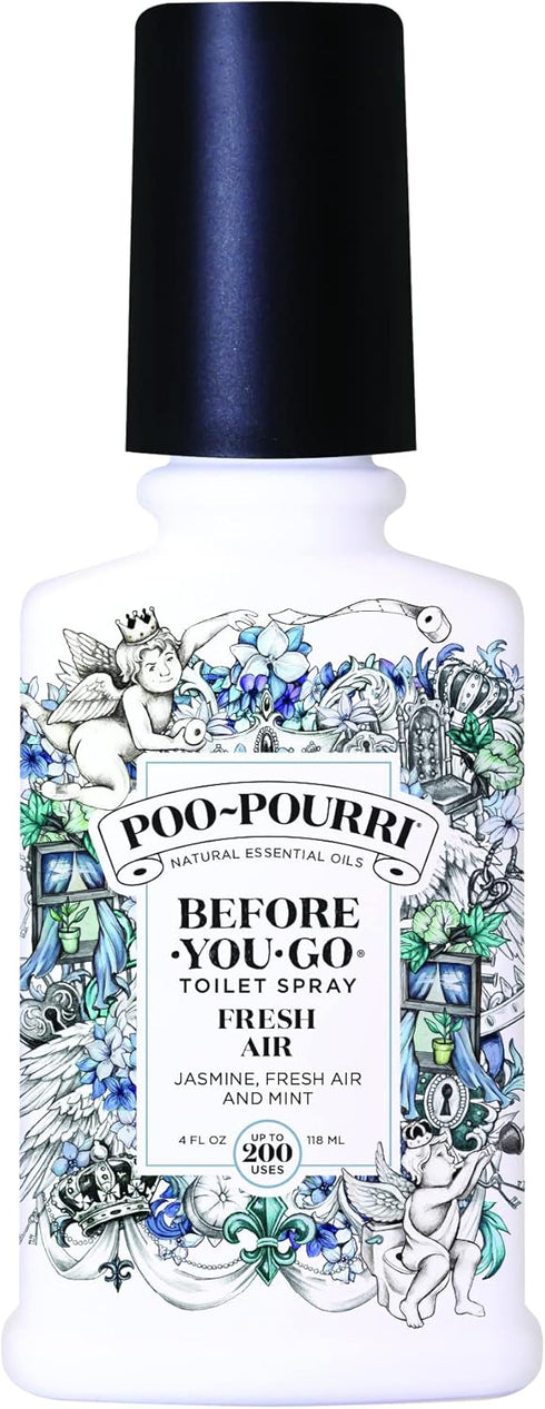 Poo-Pourri Before-You-Go Toilet Spray, Fresh Air, 4 Fl Oz - Jasmine, Fresh Air and Mint...