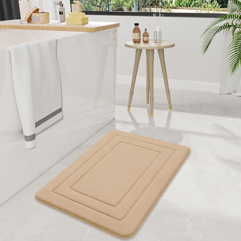 Arotive Memory Foam Bathroom Rug Mat 24x16, Ultra Soft and Absorbent Bath Mat, Machine Wash Dry, Comfortable Bath Rug Carpet for Bathroom Floor, T...