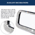 LivTee Bling Car Rearview Mirror, Decorations Rear View Mirror with HD Glass, Interior Accessories for Women and Teens - White...