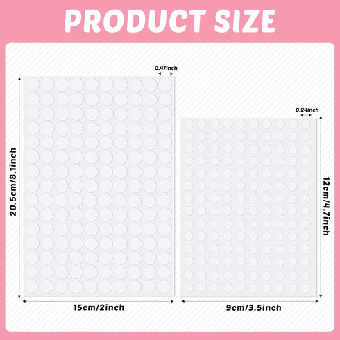 2000 Pcs Clear Double Sided Tape Stickers Transparent Round Adhesive Dots Stickers for Craft DIY Art Office Supplies (Round Dots)...