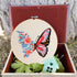 MIKIMIQI Embroidery Starter Kit with Pattern, Flowers Butterfly Stamped Embroidery Kit Including Embroidery Fabric, Bamboo Embroidery Hoop, Thread...