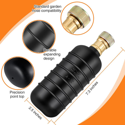 Enhon Drain Bladder, Drain Cleaning Bladder Fits 4" to 6" Drain Pipe, Unclogs Stubborn Blockages in Main Drain & Sewer Line Bathroom Sinks, Shower...