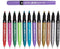 ZEYAR Acrylic Paint Pen, Needle Extra Fine and Chisel Point, 12 Metallic Colors, Waterproof Ink, Works on Rock, Wood, Glass, Metal, Ceramic and Mo...