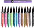 ZEYAR Acrylic Paint Pen, Needle Extra Fine and Chisel Point, 12 Metallic Colors, Waterproof Ink, Works on Rock, Wood, Glass, Metal, Ceramic and Mo...