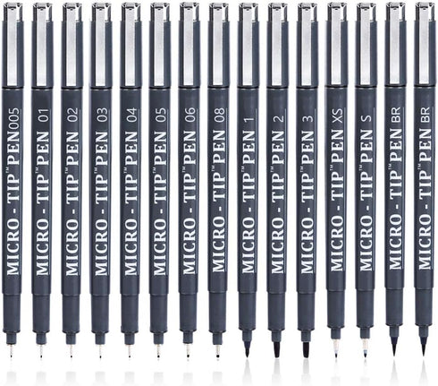 Hand Lettering Pens, 15 Pack Calligraphy Brush Pen Markers Black Ink for Beginners Writing, Lettering, Journaling, Art Drawing, Signature, Illustr...