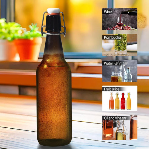 Grolsch Gaskets Silicone Seals - For Swing Top Bottles-40 Pack Combo Pack Clear, Made from Soft Silicone (Not Rubber, Better Sealing Than Rubber)...