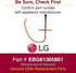 LG EBR41531303 Genuine OEM Main Control Board for LG Refrigerators...