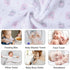 Viviland Baby Washcloths, 24Pack Baby Towels for Newborn, Baby Girl Wash Cloths, and Infant Bath Face Washcloths Soft Absorbent, Gentle on Sensiti...