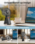 Mini Handheld Portable Foldable Small Fan USB Rechargeable Personal Fan Neckable Desktop 4-speed 3-in-1 Mute Handheld Small Fan 6-15 Hours Continu...