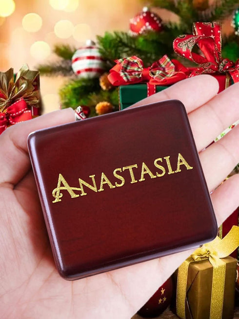 Sinzyo Anastasia-Once Upon a December Music Box Vintage Musical Boxs Gift for Birthday Valentine's Day Christmas Day(Wine Red Box)...