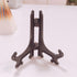 SK 3" High Black Plastic Display Stands Plate Holders to Display Pictures, Cookie, Placecards, Pack of 12 Easels (Black)...