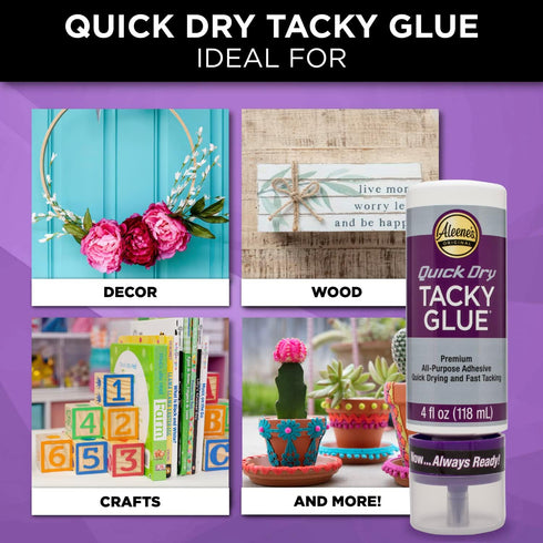 Aleene's 33147 Quick Dry Tacky Always Ready Adhesives, 4 oz....