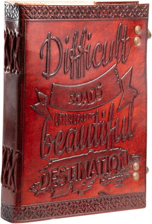MONTEXOO Leather Journal Sketch book for Women Men - Motivational Journals for Writing 5 x 7 inches Unlined Paper 200 Pages Gift Quotes Vintage Br...