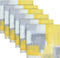 ALAZA Grey and Yellow Abstract Art Painting Cloth Napkins Dinner Napkins Set of 6,Reusable Table Napkins Washable Polyester Fabric for Cocktail Pa...