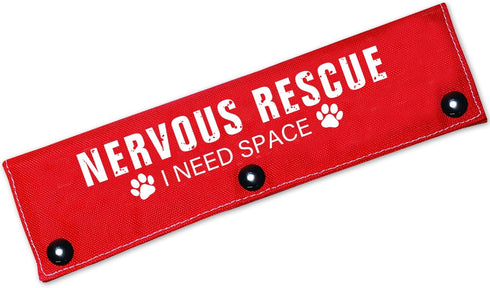 Rescue I Need Space Funny Red Dog Leash Sleeve Wrap Dog Walking Accessory - Pet Birthday Gift - Gift for Dog Owner and Lover...