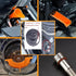 Oil Change Kit for Harley Tool, Oil Filter Wrench, Oil Funnels set, Motorcycle Primary Case Oil Funnel, 50PCS 11105 Drain Plug O-Ring...