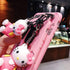 Compatible with iPhone 15 Pro Case with Screen Protector, Cartoon Cute Funny Kawaii Cat Kitty Animal Character Phone Case Silicone Lanyard 3D Cove...