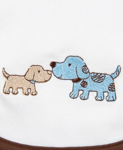 Little Me baby boys and bib burp cloth sets, Cute Puppies, One Size US...