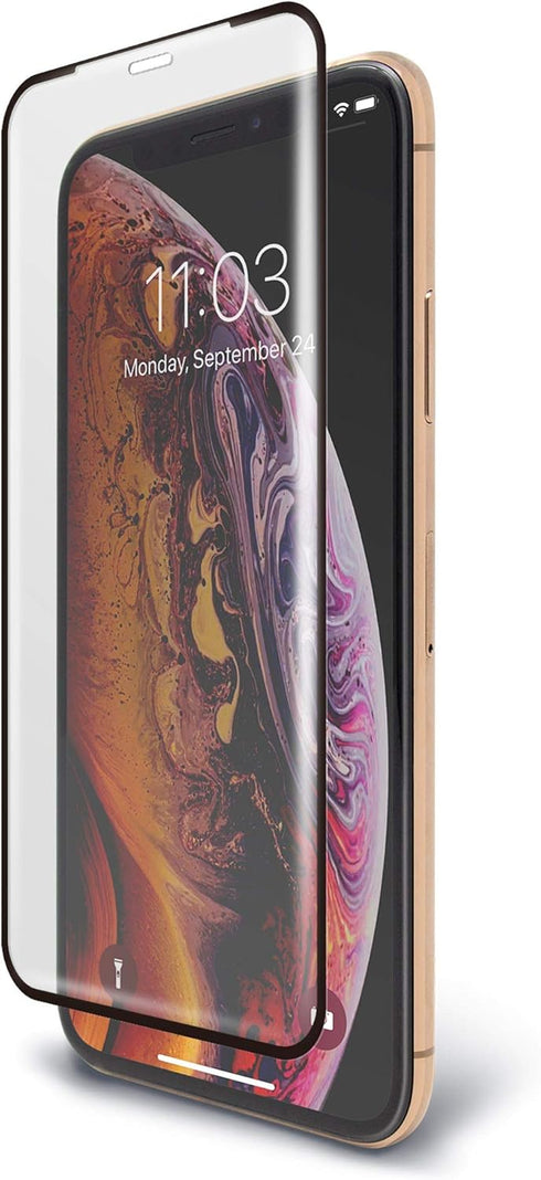 BodyGuardz - Pure 2 Edge Glass Screen Protector for Apple iPhone Xs Max, Ultra-Thin Edge-to-Edge Tempered Glass Screen Protection for Apple iPhone...