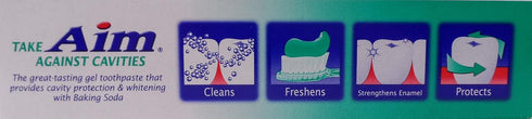 Aim Toothpaste 6 oz Tube (pack of 6) Fresh Mint gel...