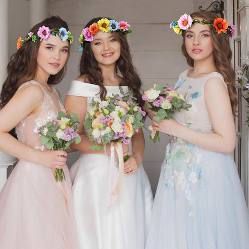 Syhood Daisy Crowns Making Kit, 109 Pieces Parts, Make Your Own Flower Crown Wreath Headbands and Bracelets Craft Kit Hair Accessories Handmade DI...
