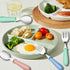 12 Pieces Toddler Utensils,Stainless Steel Baby Forks and Spoons Silverware Set,Kids Silverware Set Children's Cutlery Set with Round Handle,Toddl...