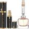 5ml Mini Portable Refillable Perfume Spray Bottle,with Bottom Filling Design, Genuine Leather Shell, Nanoscale Sprinkler, Great Companion for Trav...