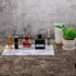 Rectangular Marble Vanity Tray for Counter, Bathroom, Dresser, Nightstand or Desk, 11-5/8" x 6-1/4"...