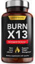 Vitamin Bounty Burn X13 - Thermogenic Fat Burner, Fat Burner for Men, Fat Burners for Women, Thermogenic Warming, Support Muscle Growth, Pumps, Va...