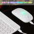 Ultra-Slim Bluetooth Keyboard and Mouse Portable Mini Wireless Keyboard Rechargeable 7-Color Backlit for Apple iPad iPhone Samsung Tablet iPhone S...