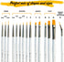 Best Small Miniature Paint Brushes - Detail Paint Brush Set of 14 pcs +1 Free, Tiny Model Paint Brush Set for Face Painting, Fine Detailing - Acry...