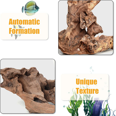 Aquarium Driftwood Natural Trunk Driftwood Assorted Branches 3.9-5.9" Assorted Trunk Terrarium Ornament(5 Pcs)...