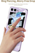 SHIEID Samsung Z Flip 5 Case with Ring, Galaxy Z Flip 5 Case with Screen Protector Electroplating Border Design Protective Cover for Samsung Galax...