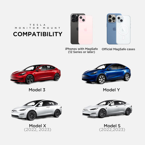 Compatible MagSafe Car Mount Charger, Foldable Dashboard Magnetic Wireless Car Charger for Tesla Model 3/Y X/S for MagSafe Car Charger Tesla Touch...