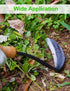Japanese Weeding Sickle Hoe, 11" Gardening Hand Weeder Nejiri Kama Blade Tool Digging and Cutting Weed Remover, High-Carbon Steel One-Piece Moldin...