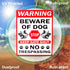 Beware of Dog Signs 2 Pcs 12 x 8 Inches Fence and Yard Warning Signs No Trespassing Beware of Dog Sign for Home Farm Garden Yard Garage, SPTE(Tinp...