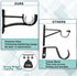 6 Pack Curtain Rod Bracket, Heavy Duty Curtain Rod Holders Curtain Rod Hooks, Curtain Rod Brackets for Wall Drapery Rod Hangers Supports for 1 Inc...