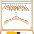 11 Pcs Doll Garment Rack with Wooden Dolls Clothes Hanger 11.8 Inches Doll Closet Mini Doll Clothes Hangers Doll Wardrobe Furniture Accessories fo...