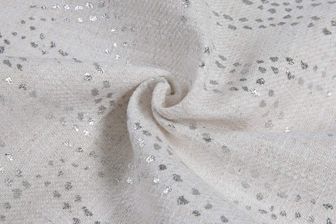 Silver Couch Throw Pillow Cover 1pc 20X20inch Ecru White Textural Linen Look Metallic Print Rhombus Wavy Geometric Decorative Pillowcase Christmas...