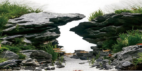 AWERT 48x20 inches Viewing Stone Fish Tank Background River Bed & Lake Aquarium Background Seaweed Aquarium Vinyl Background...