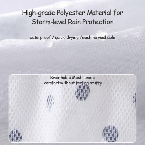 Dog Clothes- Waterproof & Quick-Drying Puppy Raincoat with Hood and Leash Hole Cute Hooded Rain Poncho Gear for Small Medium Large Dogs Dot Large...