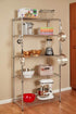 Shelf Pole Hooks | 5-Pack 4" All-Purpose Hooks | Chrome | Heavy-Duty Snap-On for 1" Metro, Wire, or Metal Shelving | Ideal for Garage, Kitchen & W...
