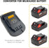 MIL18DL Battery Adapter for Milwaukee to for Dewalt, Battery Adaptor Converter for Milwaukee M18 18V Li-ion Batteries Work for Dewalt 20V Power To...