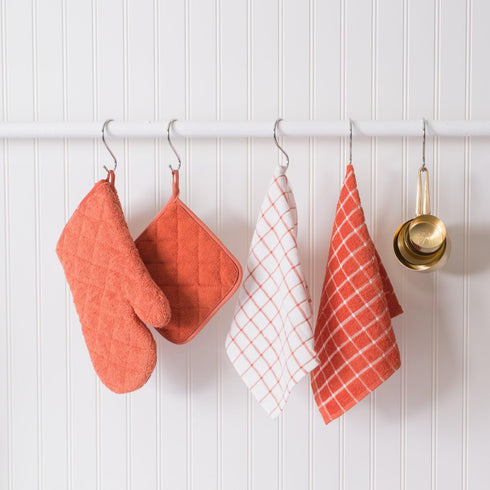 DII Basic Terry Collection 100% Cotton Quilted, Oven Mitt, Spice, 2 Piece...