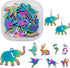 COGCHARGER 16 Pcs 8 Style Stainless Steel Filigree Charms Animal Shape Rainbow Pendants Multi Color Charms Pendants for Jewelry Earring Necklace M...