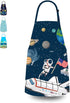 Kids Apron for Boys, Unisex Apron With Adjustable Neck strap, Kitchen Bib Apron for Cooking Painting Baking...