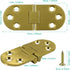 4pcs Round Edge Hinge Brass Butler Tray Hinge with Screws, 180 Degree Folding Flip Top Hinge for Hable Cabinet Closet Door Furniture...