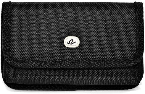 Horizontal Pouch Compatible for Apple iPhone SE 2022, SE 2020, iPhone 8 or iPhone 7, a XL Heavy Duty Rugged Nylon Canvas Carrying Case with Belt C...